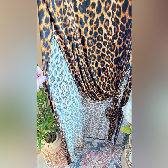 Lucky and Blessed full length leopard print tunic. Size 2x. - Picture 3 of 6